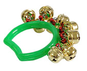 PULSERA DE PLASTICO DOBLE CON CASCABELES