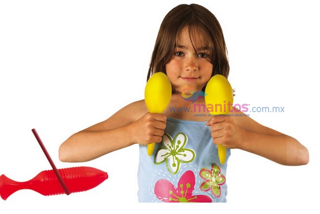 H PAR DE MARACAS CON GUIRO