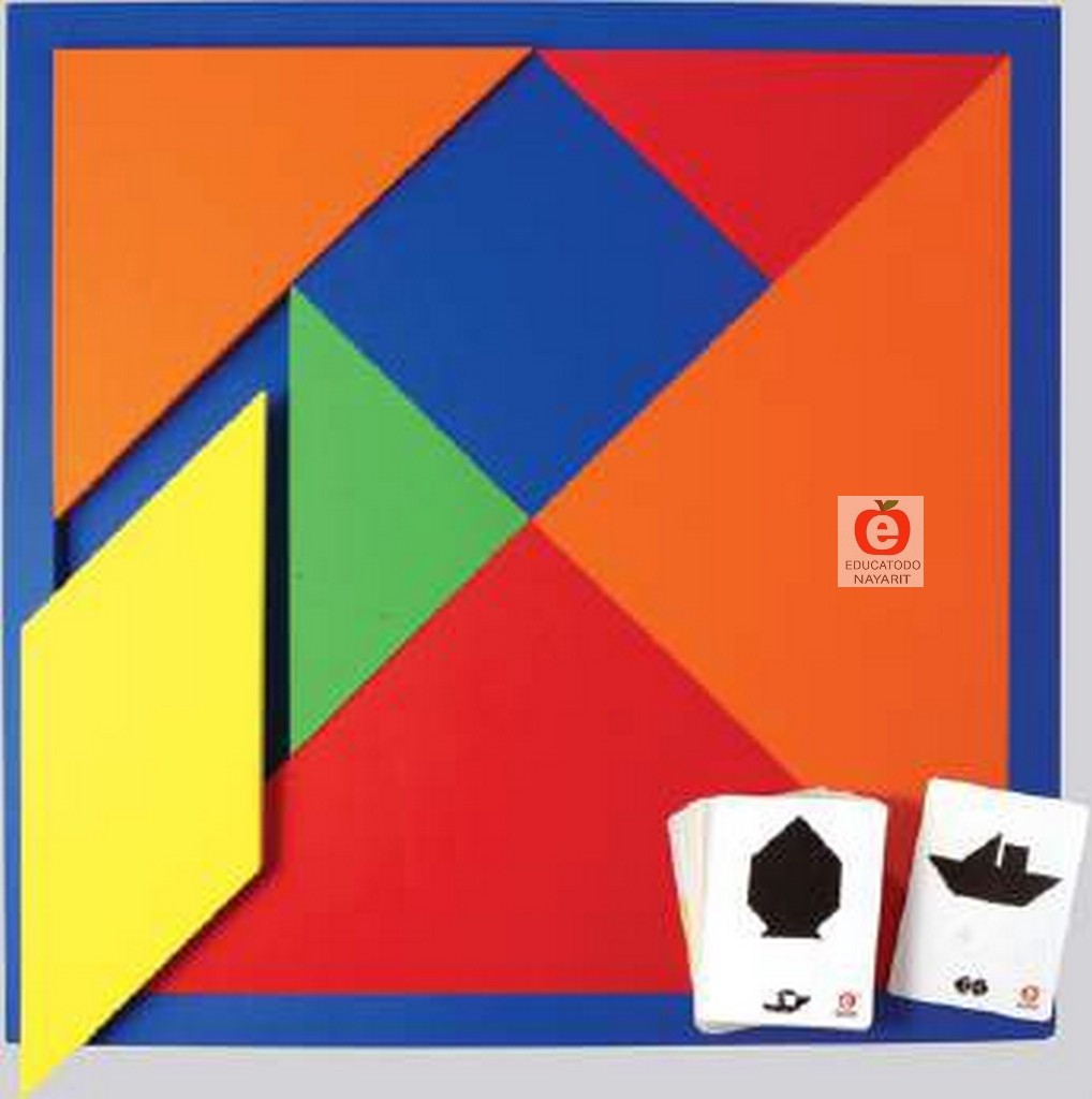 EXPO TANGRAM 39 X 39 CM Y TARJETAS ARMA Y CHECA