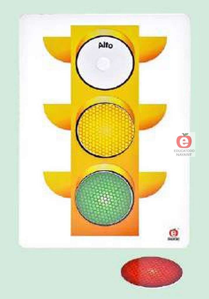 SEÑAL ESCOLAR SEMAFORO 29 X 20 CM APROX. CAL.30