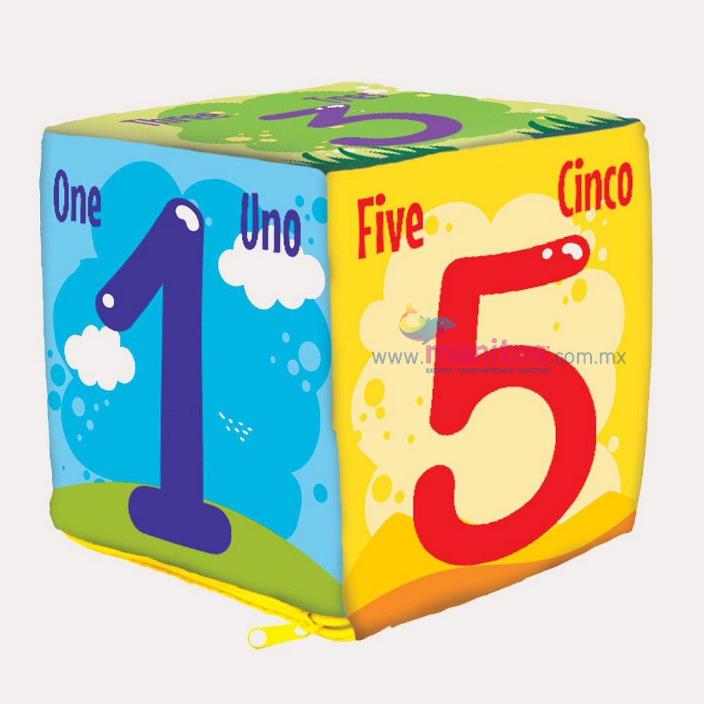 H CUBO DE TELA NUMERADO DEL 1-6 20 x 20