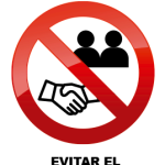 EVITAR EL CONTACTO FISICO 39 x 29 cm