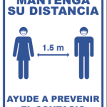 MANTENGA SU DISTANCIA 39 x 29 cm