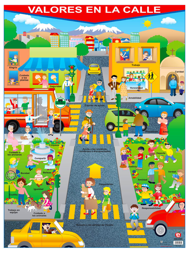POSTER VALORES EN LA CALLE