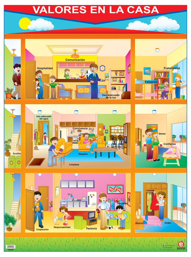 POSTER VALORES EN LA CASA
