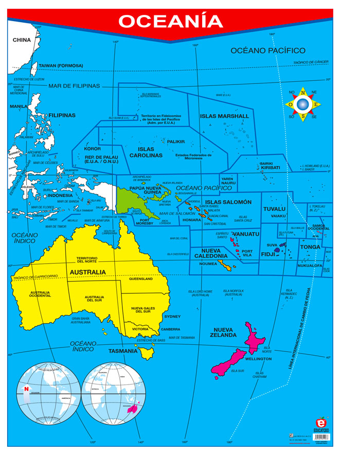 POSTER OCEANIA / OCEANIA FISICA