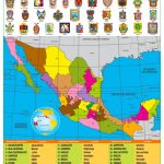 POSTER MEXICO D.P. CON ESCUDOS ESTATALES