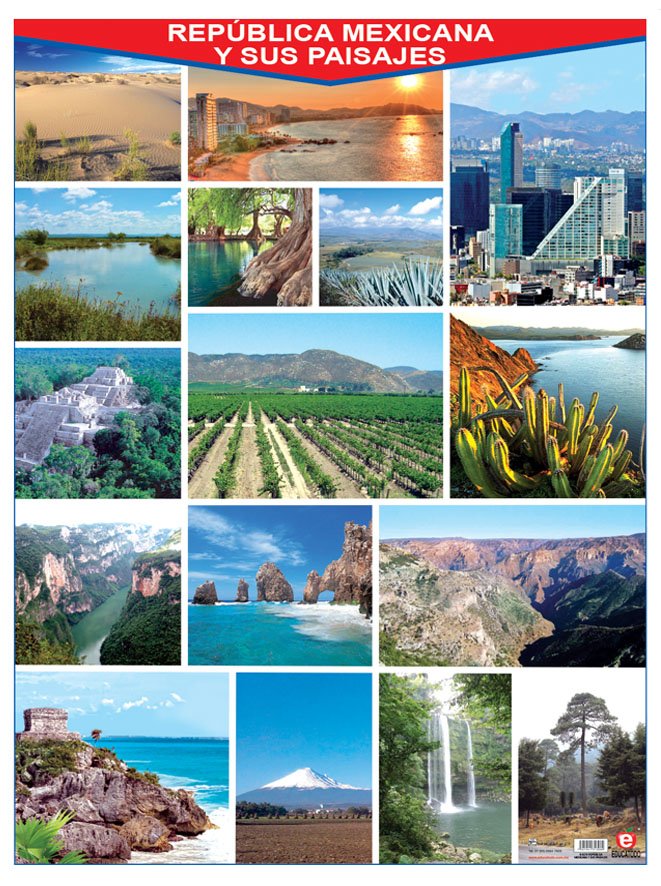 POSTER MEXICO Y SUS PAISAJES