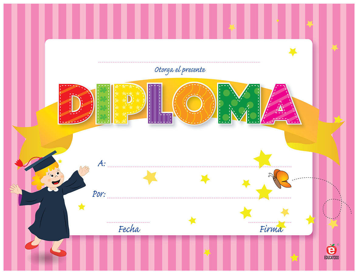 DIPLOMA GRADUACION NIÑA PAQUETE CON 35 PIEZAS