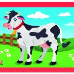 ROMPECABEZAS LA VACA C/M GDE. 28 X 21 CM