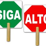 PALETA SEÑAL ALTO SIGA 30 X 20 CM