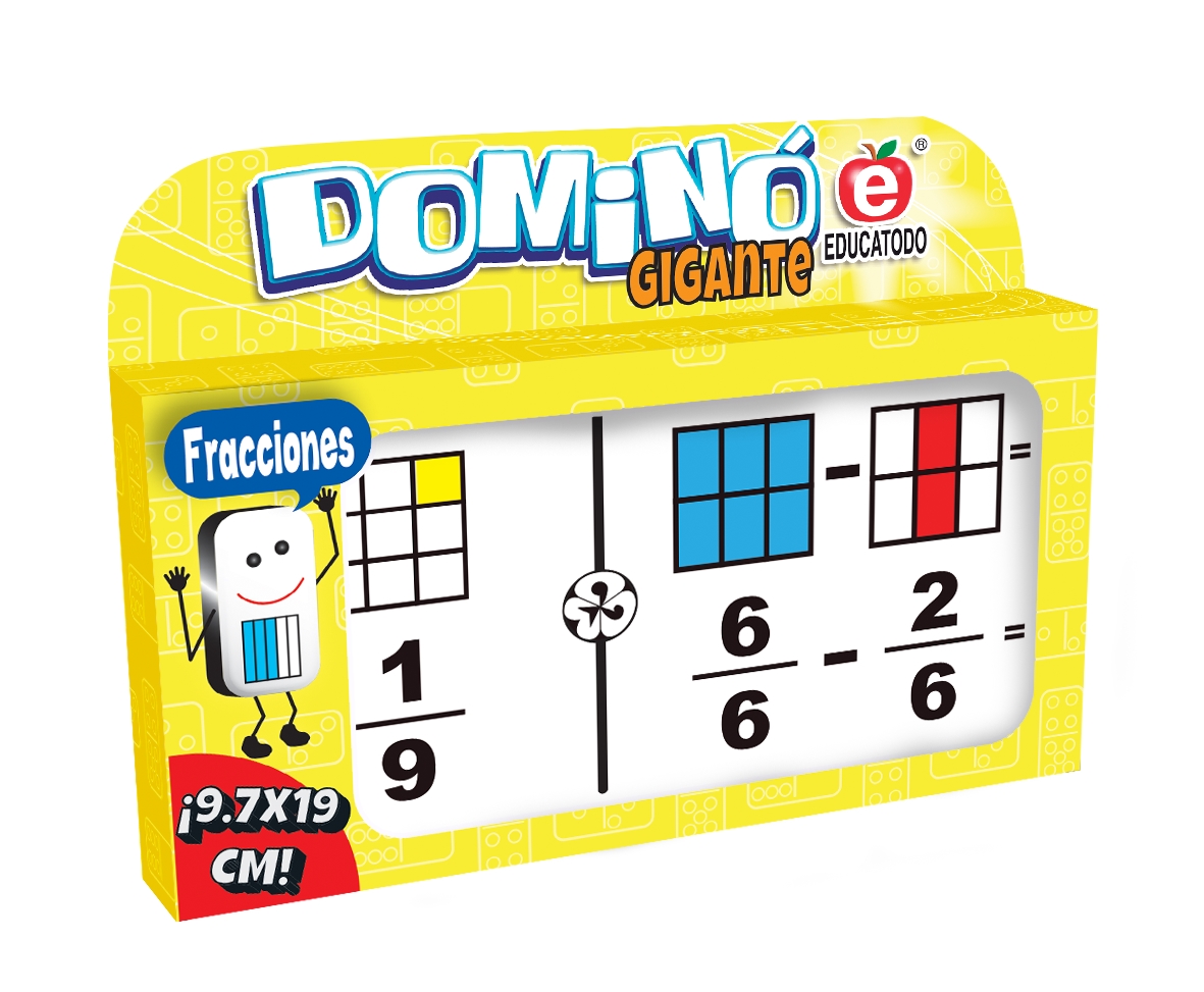 DOMINO GIGANTE DE FRACCIONES RESTAS CUADRADOS