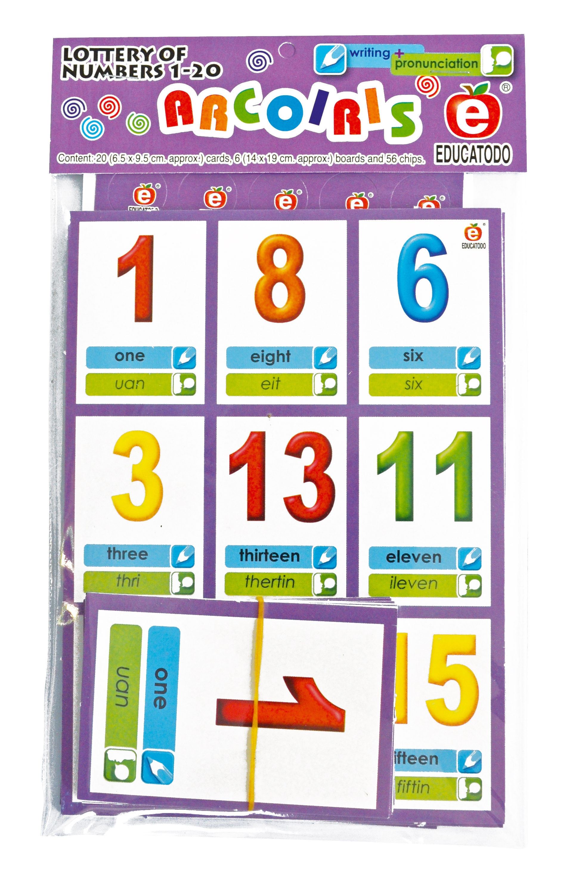 LOTTERY OF NUMBERS 1-20 ARCOIRIS