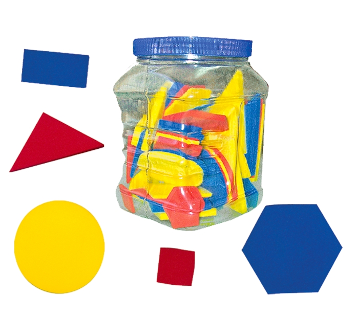 BLOQUES LOGICOS DE FOMY ESP. 6 Y 3 MM 60 PZAS.