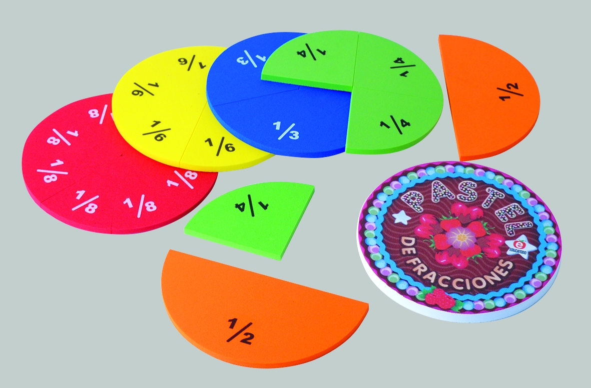 PASTEL DE FRACCIONES DE FOMY 15 CM DIAM. 6MM ESP.