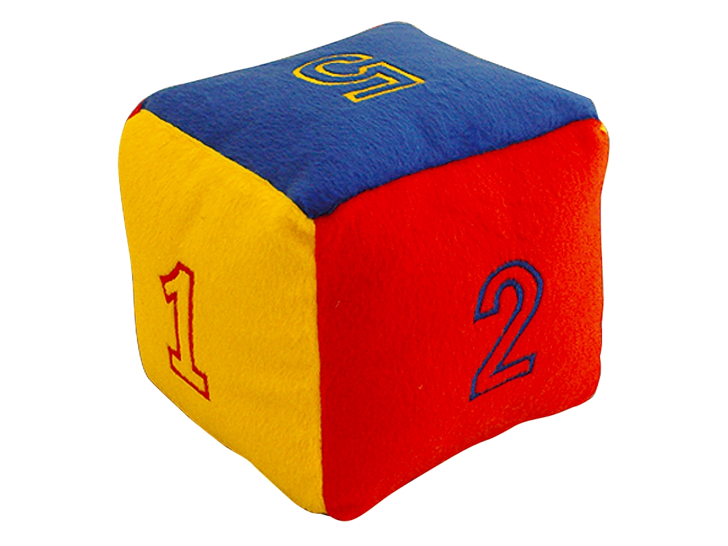 CUBO DE NUMEROS BORDADOS 15 X15 CM