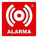 SEÑAL INDIVIDUAL ALARMA 20 X 20 CM APROX. CAL.20