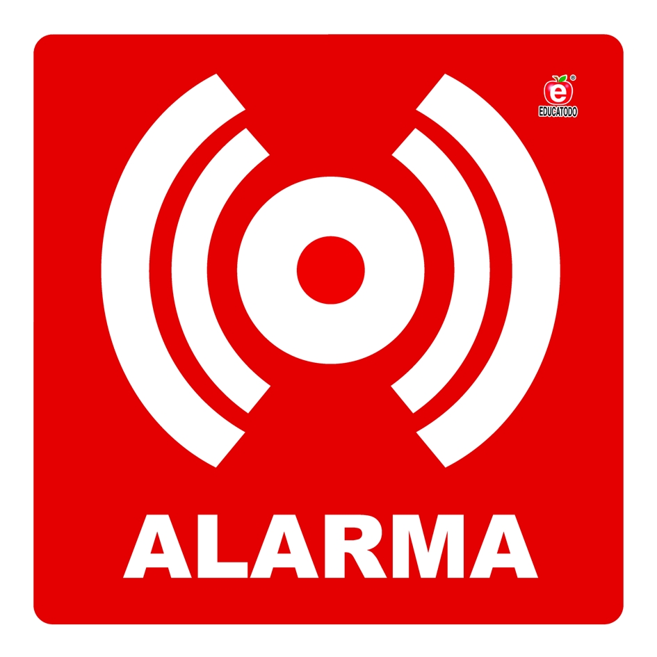 SEÑAL INDIVIDUAL ALARMA 20 X 20 CM APROX. CAL.20