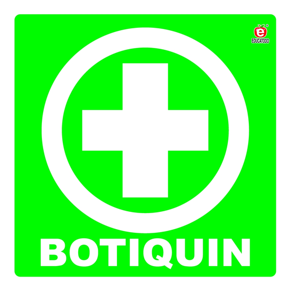 SEÑAL INDIVIDUAL BOTIQUIN 20 X 20 CM APROX. CAL.20