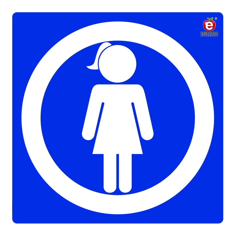 SEÑAL INDIVIDUAL NIÑAS 20 X 20 CM APROX. CAL.20