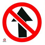 SEÑAL INDIVIDUAL NO SEGUIR DE FRENTE 20 X 20 CM APROX. CAL.20