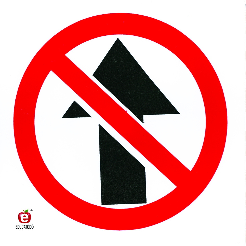 SEÑAL INDIVIDUAL NO SEGUIR DE FRENTE 20 X 20 CM APROX. CAL.20