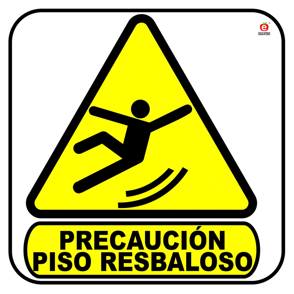 SEÑAL INDIVIDUAL PISO RESBALOSO 20 X 20 CM APROX. CAL.20