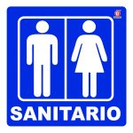 SEÑAL INDIVIDUAL SANITARIO 20 X 20 CM APROX. CAL.20