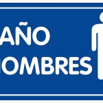 SEÑAL BAÑO DE HOMBRES 30 X 20 CM APROX. CAL.20