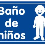 SEÑAL BAÑO NIÑOS 30 X 20 CM APROX. CAL.20