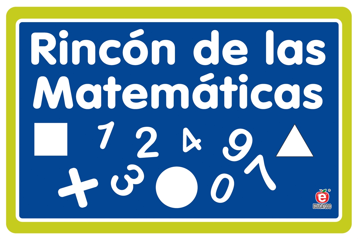 SEÑAL RINCON DE MATEMATICAS 30 X 20 CM APROX. CAL.20