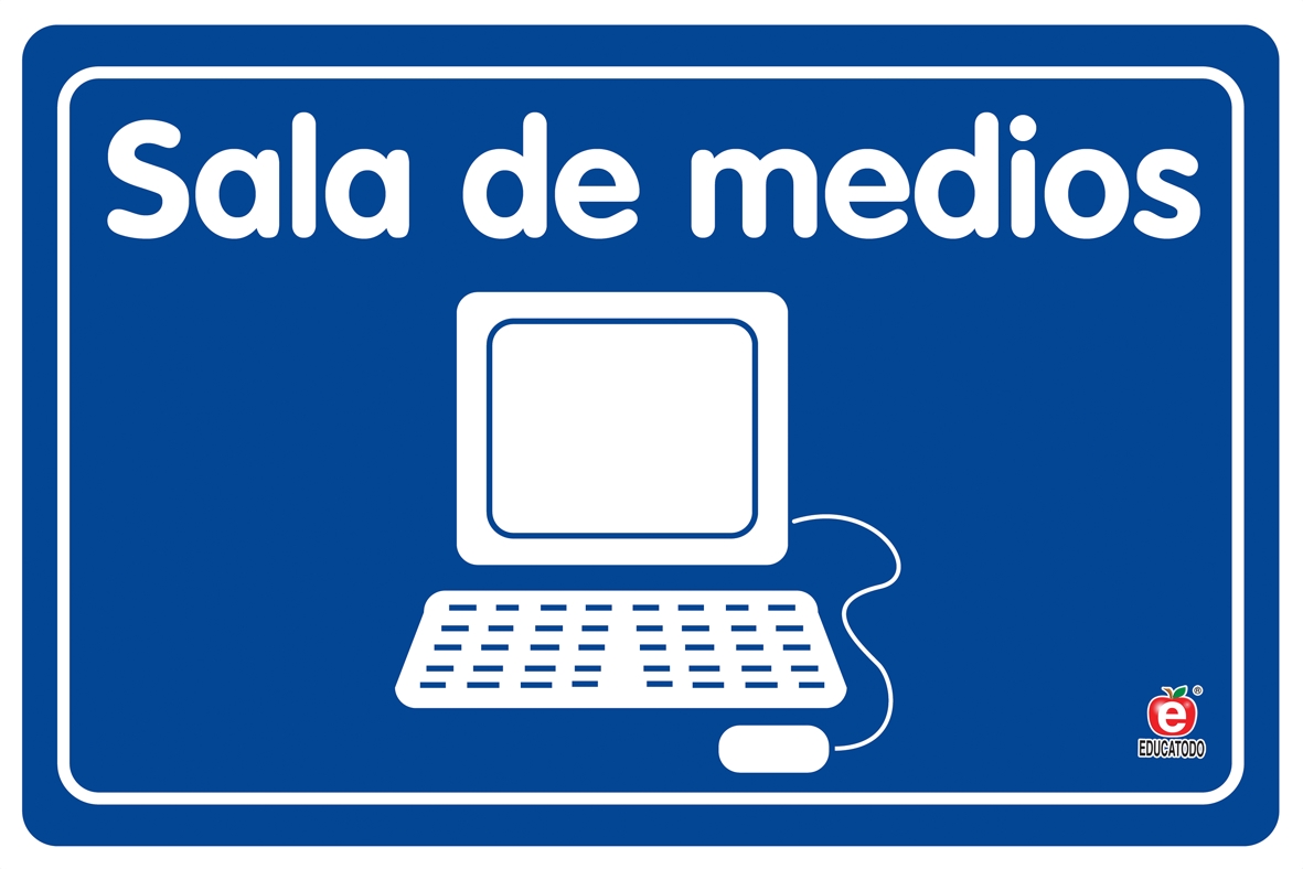 SEÑAL SALA DE MEDIOS 30 X 20 CM APROX. CAL.20