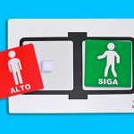 SEÑAL ALTO SIGA PEATONAL 29 X 20 CM APROX. CAL.30