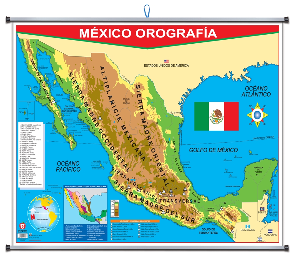 PLUMOCOLOR MEXICO CON OROGRAFIA