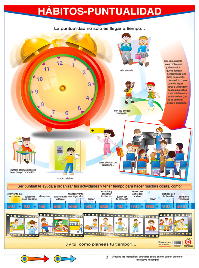 POSTER HABITOS PUNTUALIDAD C/B