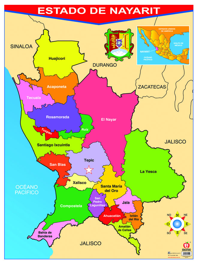 POSTER ESTADO DE NAYARIT C/B