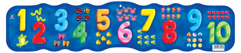 SEÑAL DECORATIVA NUMEROS DEL 1 AL 10 CAL 30 13 X 59 CMS