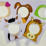 CARETAS DE ANIMALES GRANJA SILUETAS