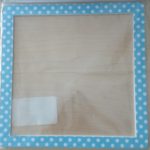 MARCO PARA SELFIE AZUL CON PUNTOS BLANCOS 20 X 20 CM