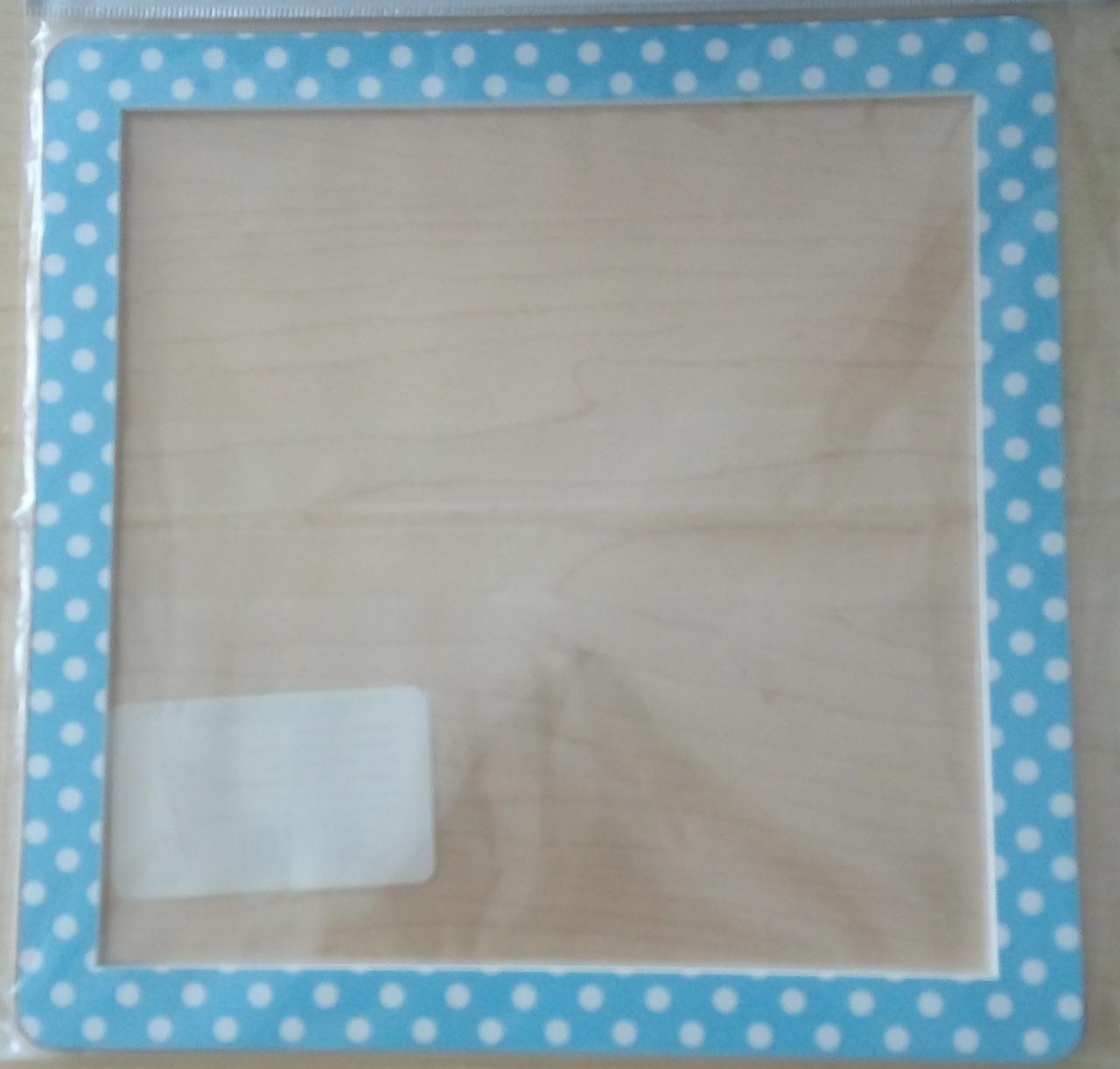 MARCO PARA SELFIE AZUL CON PUNTOS BLANCOS 20 X 20 CM