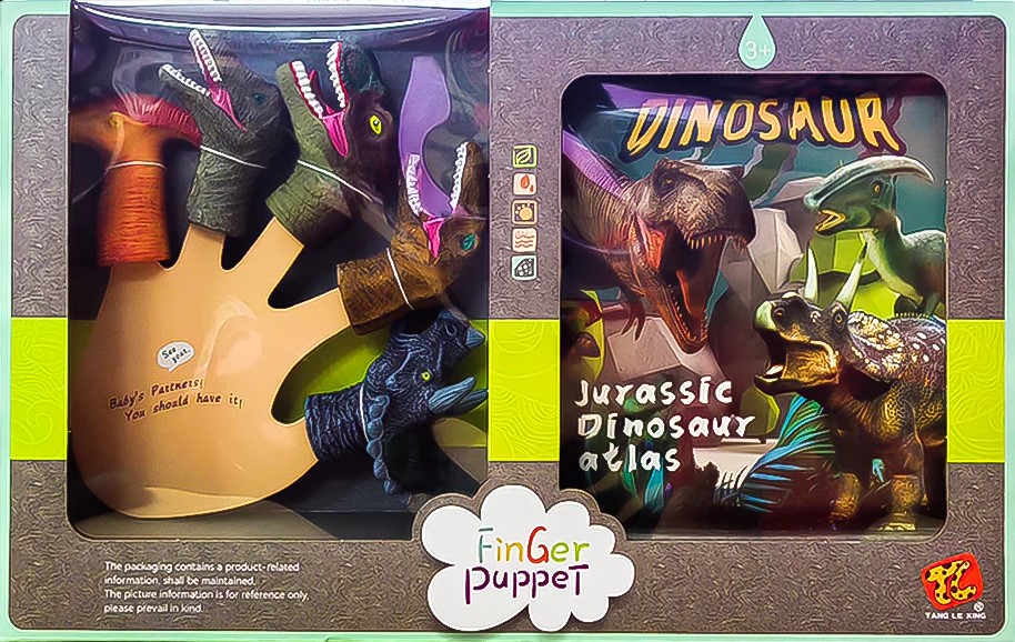 LIBRO Y TITERES DE DEDO DINOSAURIOS