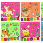 Libro colorear 20x20cm pinta con agua 12 pag 8 mod