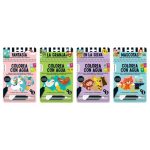 Libro colorear 15x19cm colorea con agua 10 pag 4 mod