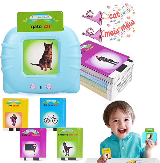 TARJETAS FLASH PARLANTES, ESPAÑOL E INGLES, CON 224 PALABRAS EN INGLES