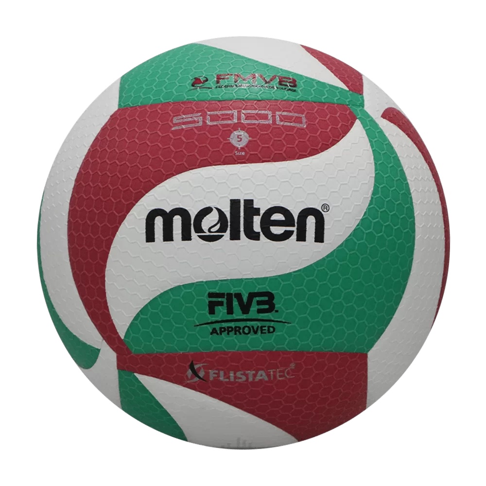 BALÓN VÓLEIBOL MOLTEN V5M5000-FLISTATEC TRICOLOR PIEL SINTÉTICA LAMINADO TRICOLOR/VERDE/BLANCO/ROJO ...