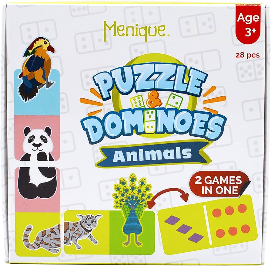 DOMINO ANIMALES. DOMINOES PUZZLE