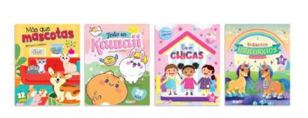 LIBRO COLOREAR 20X27 CM NIÑAS 32 PAG