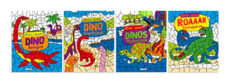 LIBRO COLOREAR DINOS POR NUMEROS 24 PAG.