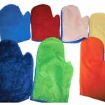 Manopla de tela diferentes texturas 7 piezas